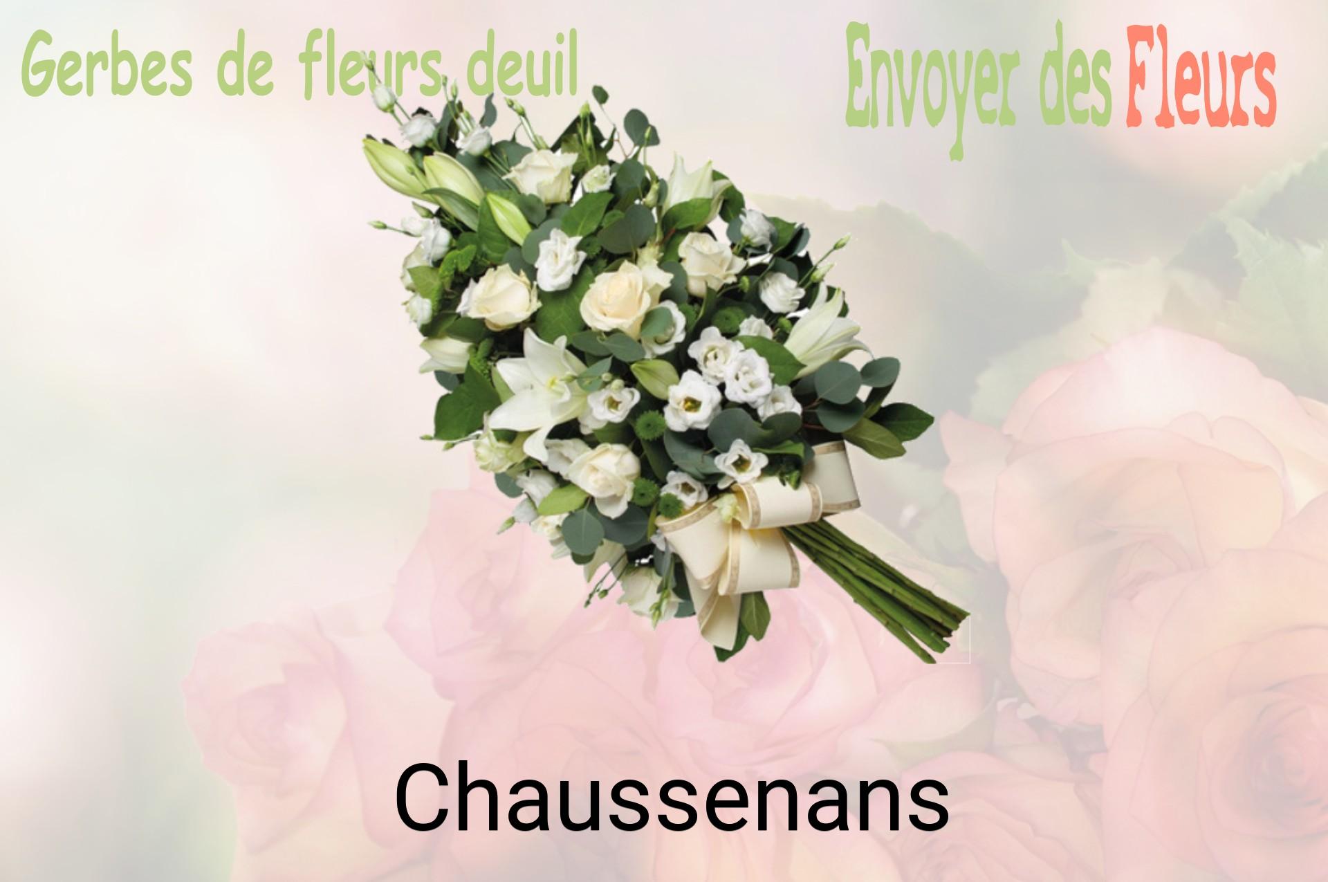 Gerbe de fleurs de deuil livrée à Chaussenans